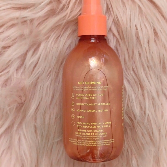 Brand New PINK Victoria's Secret PEACH SHIMMER BODY MIST - Picture 2 of 4